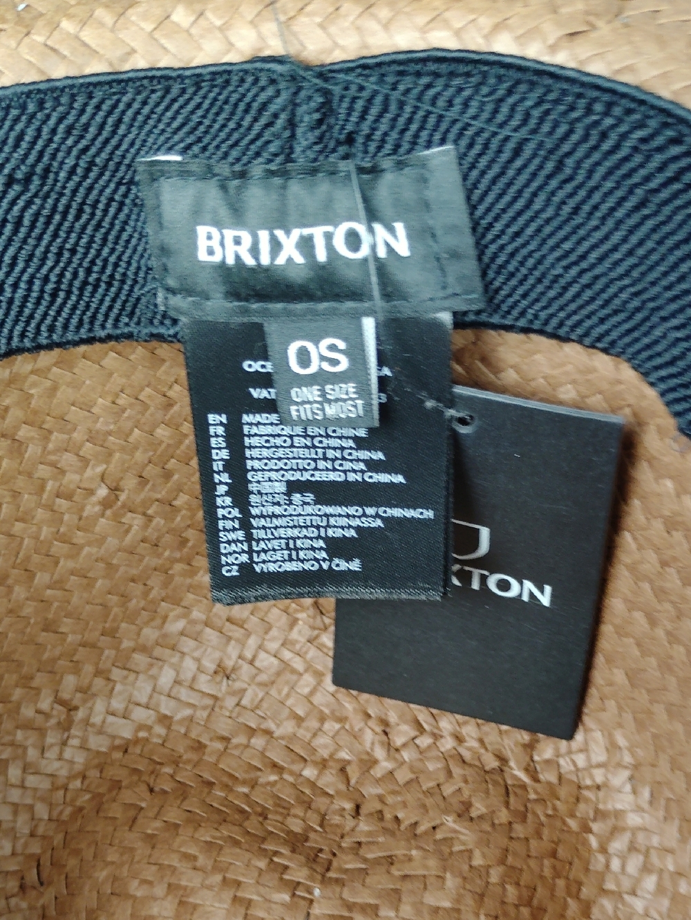 Brixton Wide Brim Straw Fedora Hat . - Picture 11 of 12